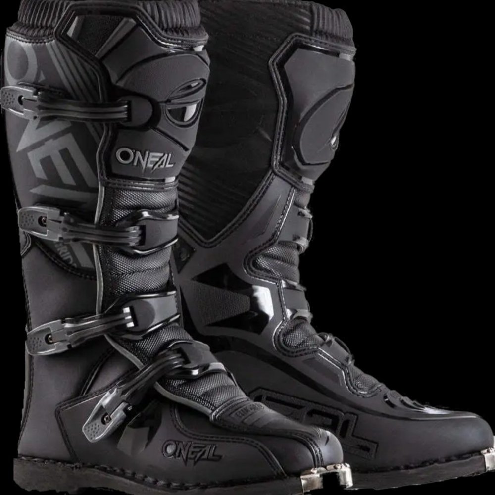O'Neal Element Motorcycle Boots Off-Road MX Motocross Black Size 9 US / 42 Euro